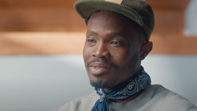 Olan Collardy talking to an interviewer