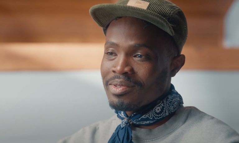 Olan Collardy talking to an interviewer