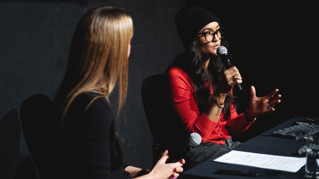 Autumn Durald Arkapaw ASC talking as part of a panel