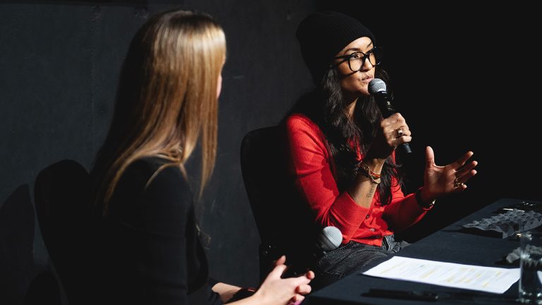 Autumn Durald Arkapaw ASC talking as part of a panel