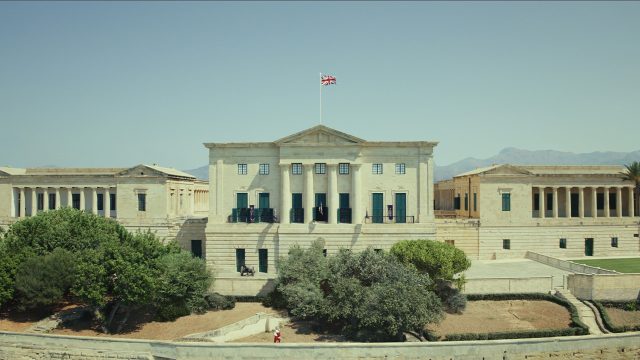 A white regal house in the sun