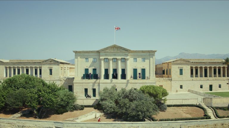 A white regal house in the sun